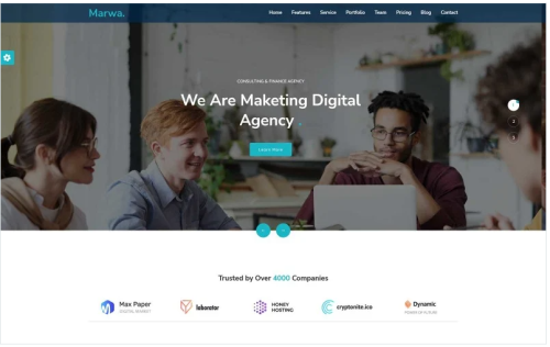 Marwa - Digital Agency One Page HTML Template