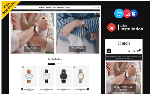 Timen - Watch Store OpenCart Theme