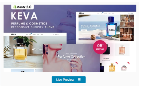 Keva - Perfume And Cosmetics Shopify Theme