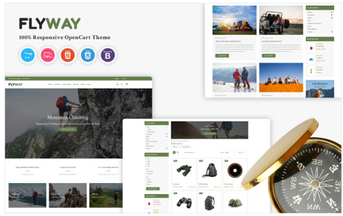 Flyway - Hiking, Camping & Trekking Responsive OpenCart Template