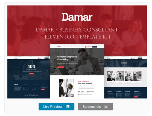 Damar - Business Consultant Elementor Template Kit