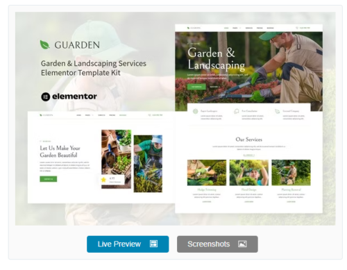 Guarden - Garden & Landscaping Services Elementor Template Kit