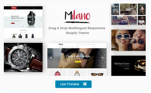 Milano - Drag & Drop Multilingual Responsive Shopify Theme