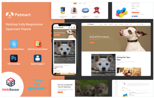 PetMart - Pet Store and Pet Food OpenCart Template