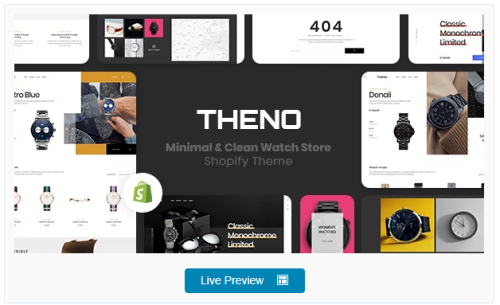 THENO – Minimal & Clean Watch Store Shopify Theme