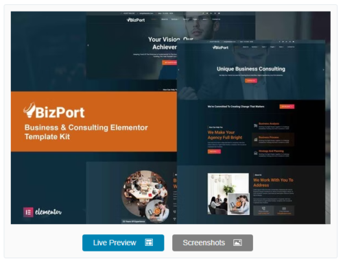 Bizport - Business & Consulting Elementor Template Kit