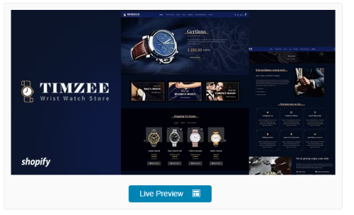 Timezee | Shopify Watch Store, Dark Jewelry Theme