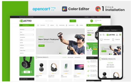 Electro Electronics Store OpenCart Template