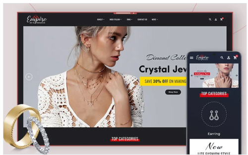 Empire art & imitation - OpenCart Theme for Online Jewelry Store