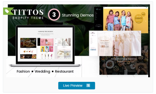 Tittos | Food Fashion, Wedding Shopify Theme