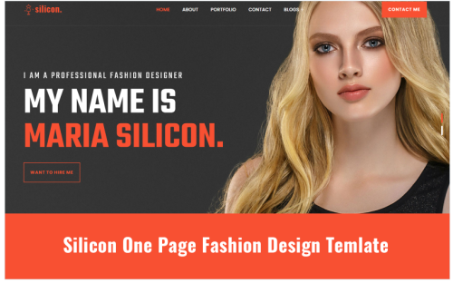 Silicon - Fashion Design, Spa, Beautification and Parlour Landing Page Template