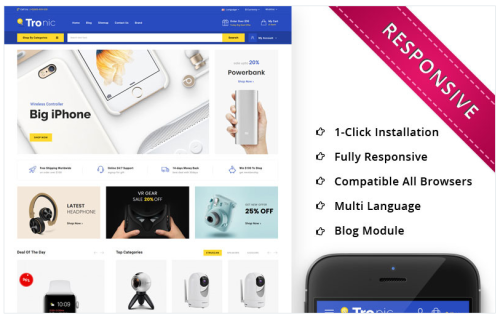 Tronic - Electronic Store Responsive OpenCart Template