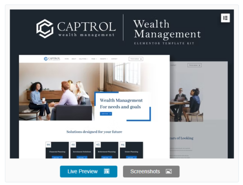 Captrol - Wealth Management Elementor Template Kit