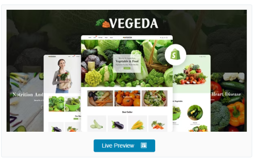 Vegeda - Vegetables And Organic Food eCommerce Shopify Theme