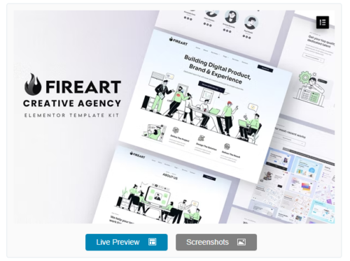 Fireart - Creative Agency Elementor Template Kit