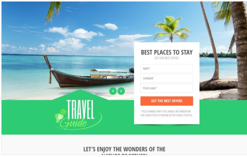 Travel Guide - Travel Agency Clean HTML Bootstrap Landing Page Template