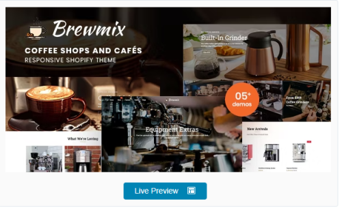 Brewmix - Coffee Shops and Cafés Responsive Shopify Theme