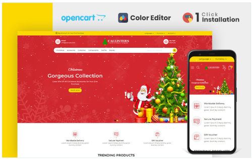 Callisters Gift Store Opencart Theme