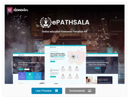 ePathsala - Online Education Elementor Template Kit