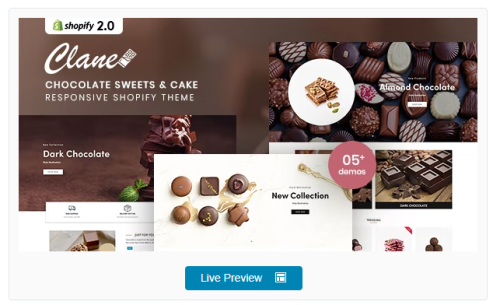 Clane - Chocolate Sweets & Cake Shopify Theme