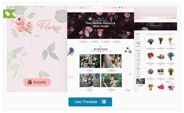 Florie - Flower Shop, Florist Shopify