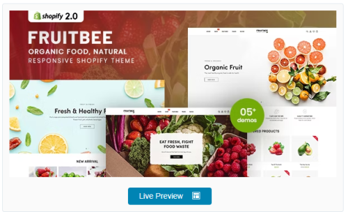 FruitBee - Organic Food, Natural Responsive Shopify Theme