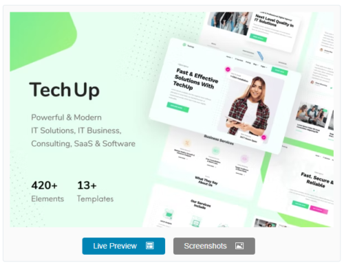 TechUp - Technology IT Solutions & Services Elementor Template Kit