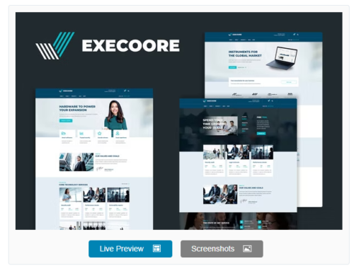 Execoore - Tech & Fintech Crypto Elementor Template Kit