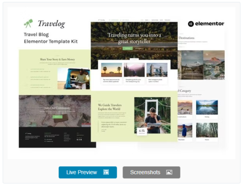 Travelog - Travel Blog Elementor Template Kit