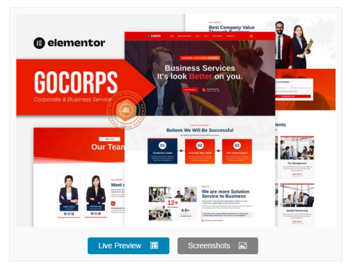Gocorps - Corporate & Business Service Elementor Kit