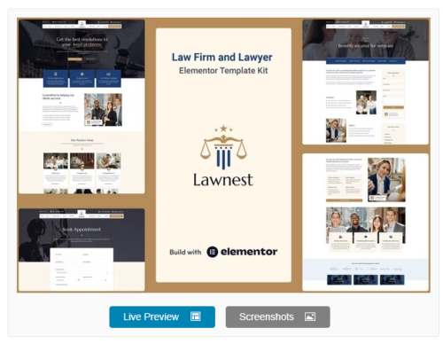 Lawnest - Law Firm & Lawyer Elementor Pro Template Kit