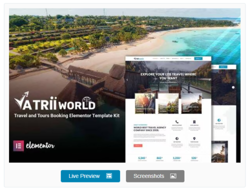 Yatriiworld – Travel & Tours Booking Elementor Template Kit