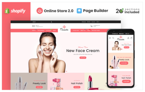 Pionita Cosmetics Store Shopify Theme
