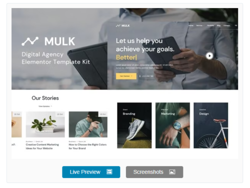 Mulk - Digital Agency Elementor Template Kit
