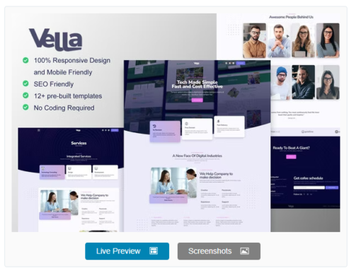 Vella - Digital Agency Elementor Template Kit