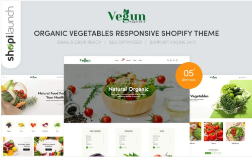 Vegun - Organic Vegetables Responsive Shopify Theme