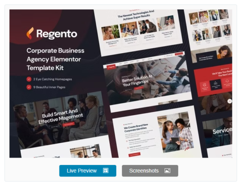 Regento - Business Agency Elementor Template Kit