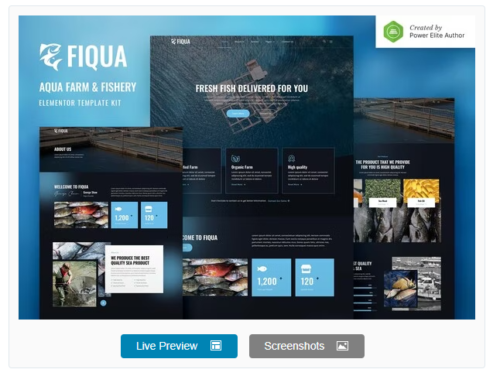 Fiqua – Aqua Farm & Fishery Services Elementor Template Kit