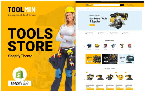 ToolMin - Power Equipment Tools Store Shopify Theme