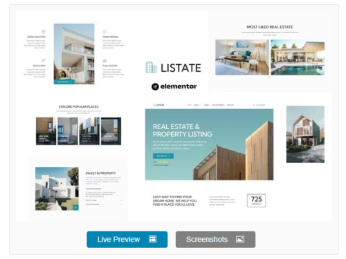 Listate - Real Estate & Property Listing Elementor Template Kit