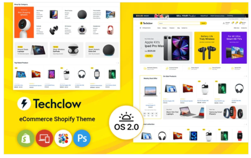 Techclow Electronics Store Shopify Theme