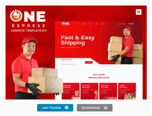 One Express - Logistics & Shipping Elementor Template Kit