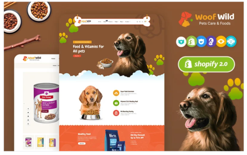 WoofWild - Pet Food & Accessories Store - Shopify OS2.0 Multipurpose Responsive Theme