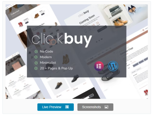 Clickbuy - Shoe Store WooCommerce Elementor Template Kit