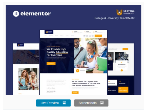 Urayana - University & College Elementor Template Kit
