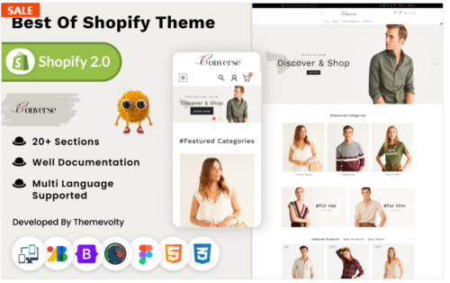 Converse Mega Style–Minimal Fashion Shopify 2.0 Responsive Theme