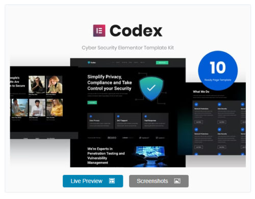 Codex - Cyber Security Elementor Template Kit