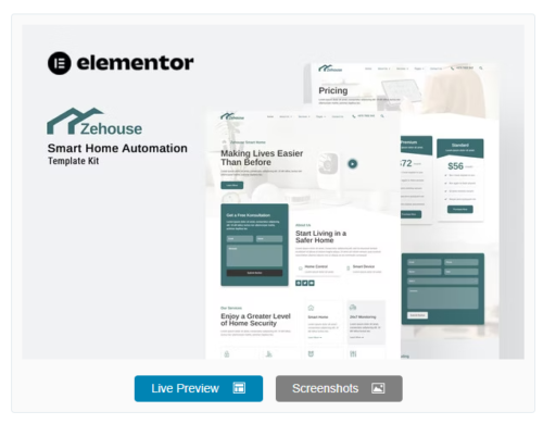 Zehouse - Smarthome Automation Elementor Template Kit