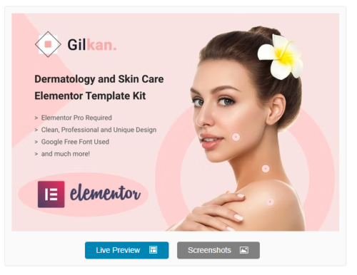 Gilkan - Dermatology & Skin Care Elementor Template Kit
