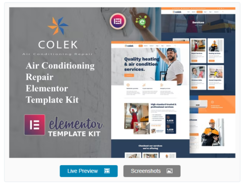 Colek - AC Repair Services Elementor Template Kit